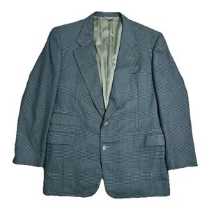 Edward Sexton Savile Row Brown Textured Plaid Wool Sport‎ Coat Jacket 43R Wool